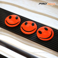 Reflective Warning Emoji Face PVC Plastic Brooch Pin